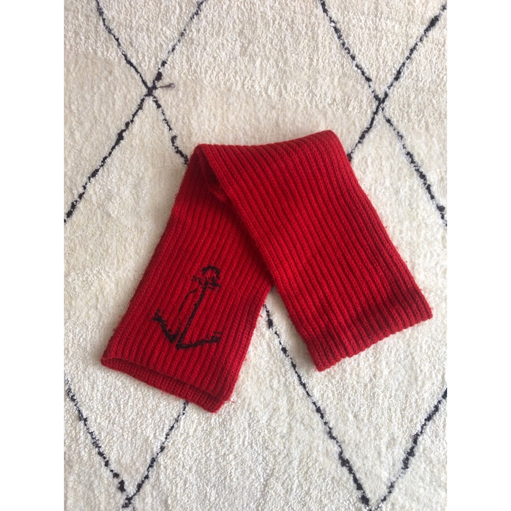Jcrew Red Anchor Cable Scarf